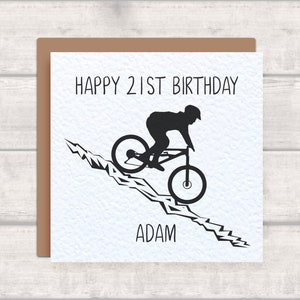 Personalised Mountain Bike Birthday Card - Cycling Enthusiast - Happy 18th/21st/60th Birthday - King of the Mountain