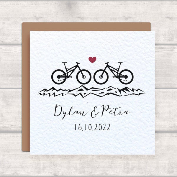 Personalised Bikes Wedding Card Etsy UK