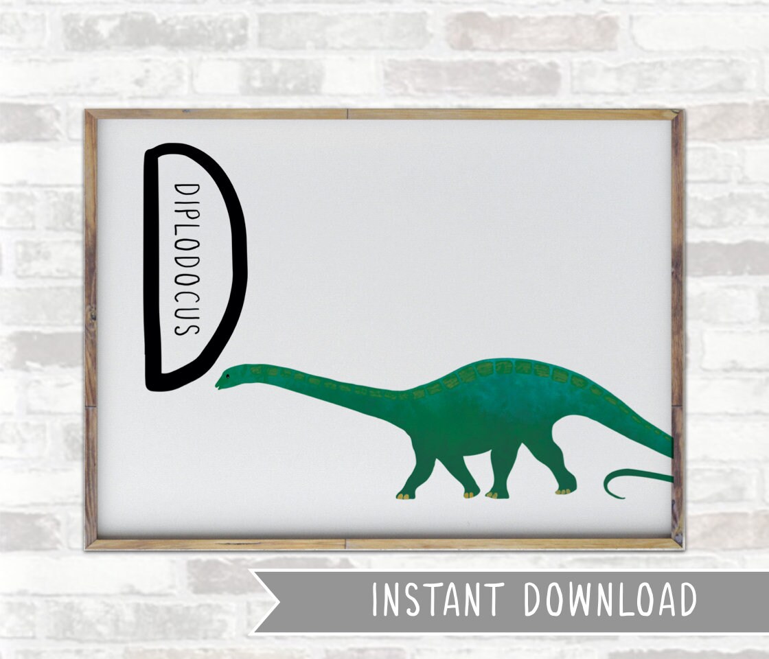 instant download printable diplodocus dinosaur art print etsy singapore