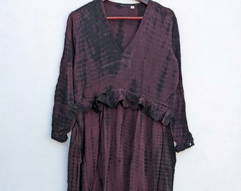 Kleid für Frauen, Maxi Boho Kleid, Crepe Seidenkleid, Sommerkleid, Hippie Kleid, Vintage Kleid, Strandkleid.