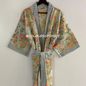 100%コットン着物ローブ、ドレス、純綿着物、コットン着物、祭りの衣装、着物カフタン、オリエンタル着物、女性用ローブ