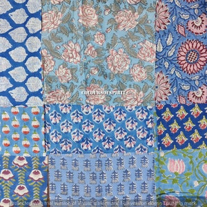 Toppa indiana stampata a mano - pacco di ritagli - ritagli di tessuto di cotone - resti di tessuto - ritagli di tessuto a fiori - toppe di cotone - quarto di tessuto grasso