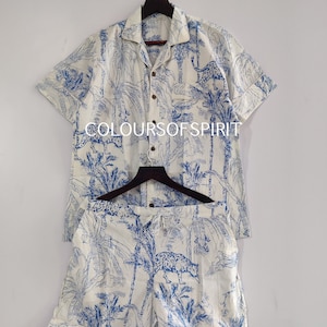 Ensemble de pyjama court 100 % coton indien Ensemble de pyjama shorty Ensemble de pyjama de mariée pour filles Ensemble de pyjama pour femmes avec sac en coton #10