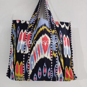 Frauen Taschen Baumwolle Gesteppte Tragetaschen Reisen Beste Taschen Neue Jaipuri Blumendruck Stilvolle Strandabnutzungstaschen, Einkaufstaschen