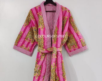 Jacke Baumwolle Kimono gesteppte lange Kimono-Frauen tragen beste Geschenk für Mütter Mantel Festival Mode handgemachte Stoff Baumwolle Stoff Jacke