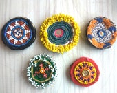 A Set of 05 Assorted Banjara Patches Tribal Beads Baby Patches, Ethnic Medallions, Vintage Gypsy Embellishment Patches, Tribal, Hippie, Boho