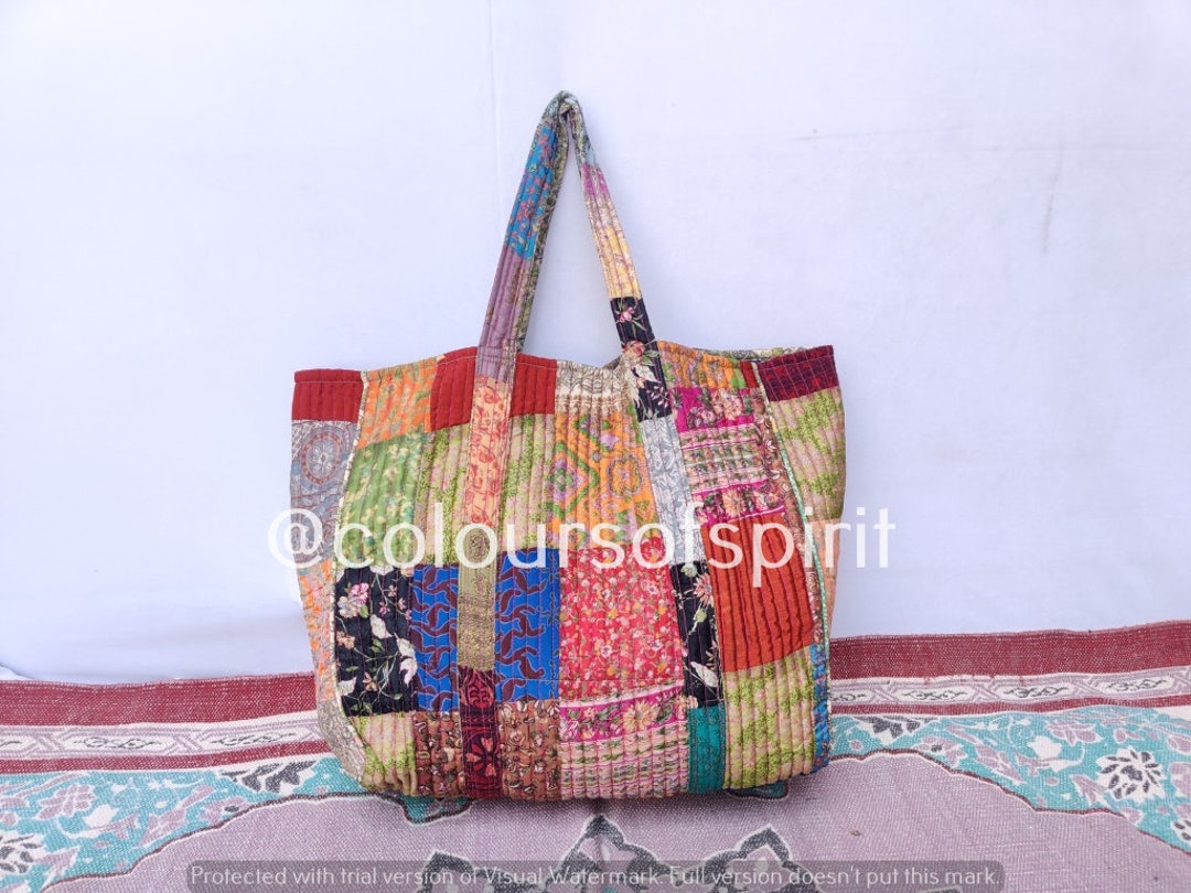 Patchwork Tote Bag PATTERN Large Quilted Tote Women's - Etsy