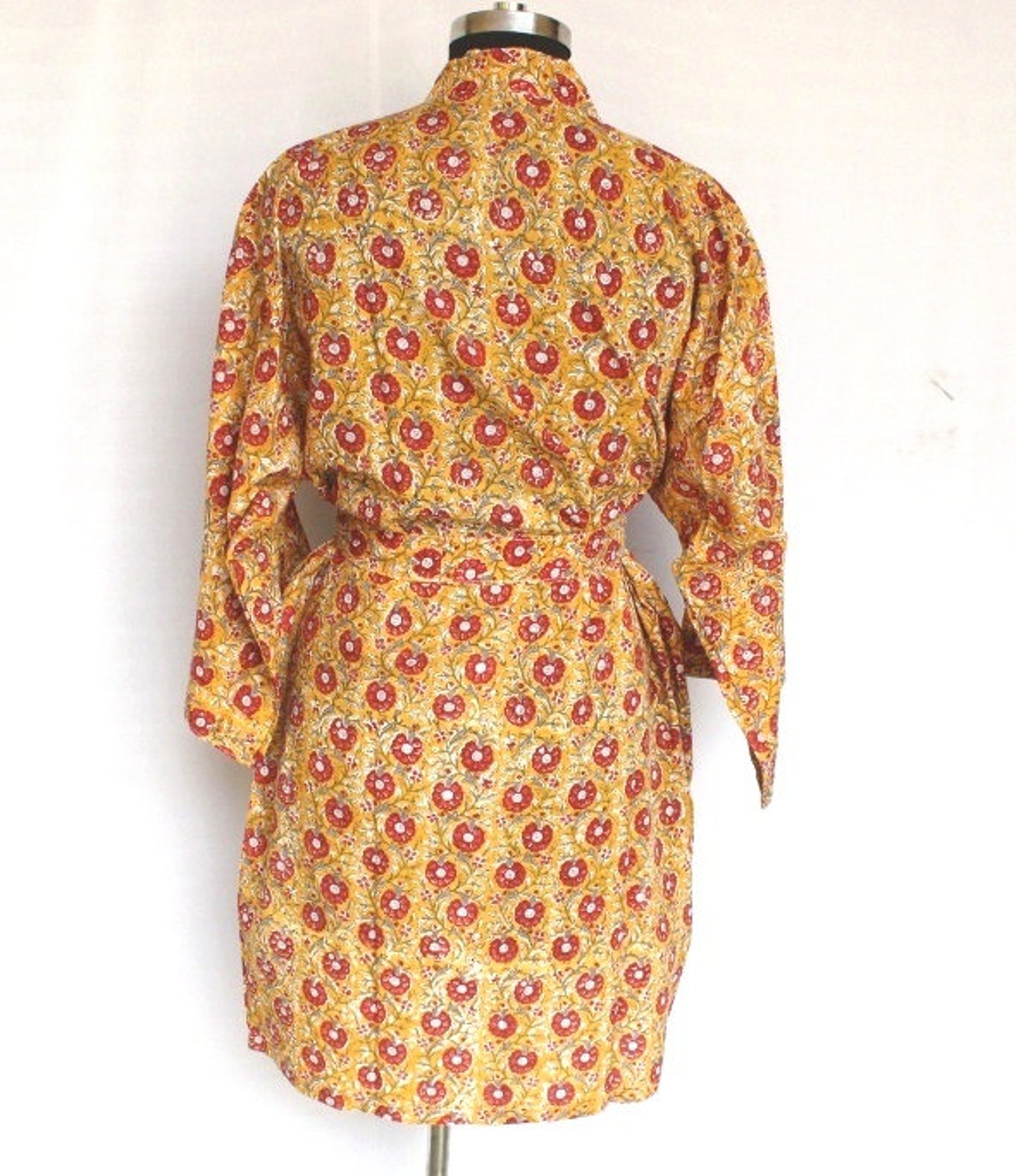 Indian cotton robe Bridal party robes Cotton kimono cardigan Etsy