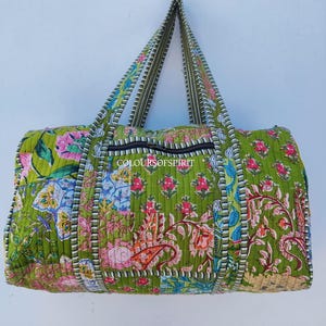 Indische handgemacht patchwork Seesack Reisetasche Schultertasche Einkaufen reist Frauen Kleidung Wendetasche gesteppte Tasche große Größe Tasche