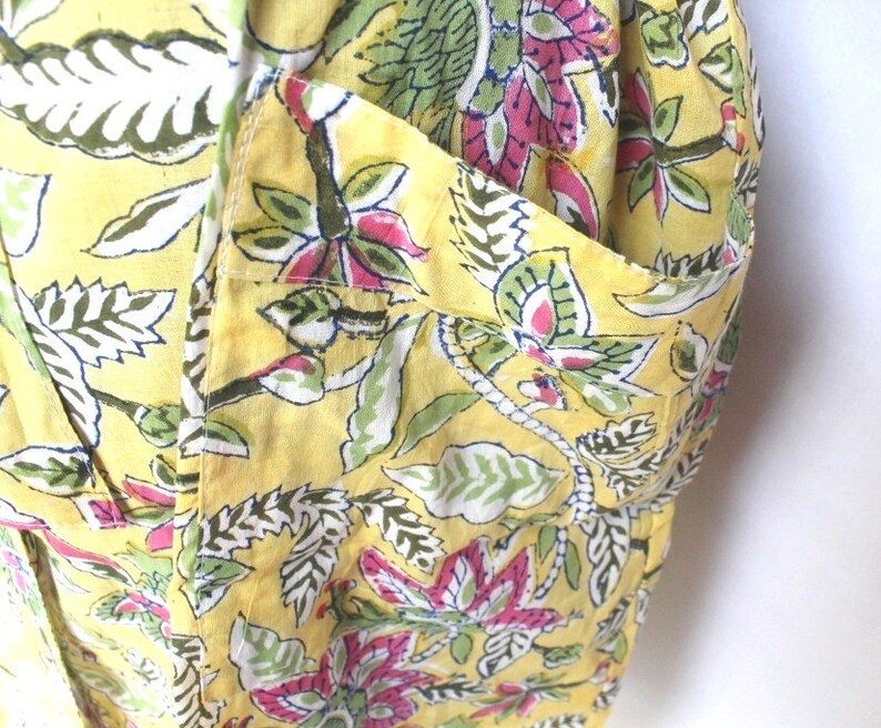 Dressing Gown Women Wear Body Crossover Cotton Kimono Indian Robes Hand Patch Work Block Print Cotton Bathrobe Bridesmaid Dressing Gown