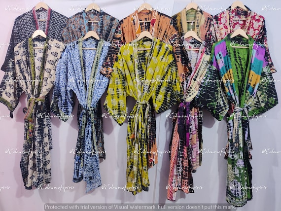 Lote al por mayor vestido de kimono tenido con corbata a mano vestido simple de kimono largo elegante elegante vestido de vacaciones vestido de noche ajuste holgado vacaciones tinte profundo Etsy