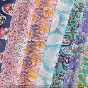 indian hand block printed scrap scrap bundle fabric scraps cotton fabric remnants flower fabric scrap cotton patches fat quarter image 7