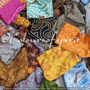 200 Stück Schmuckbeutel, indische Sari Beutel, Schmuck Verpackung Beutel, Party Favor Taschen 16x10 cm, Hochzeit Favor Tasche, Saree Stofftasche