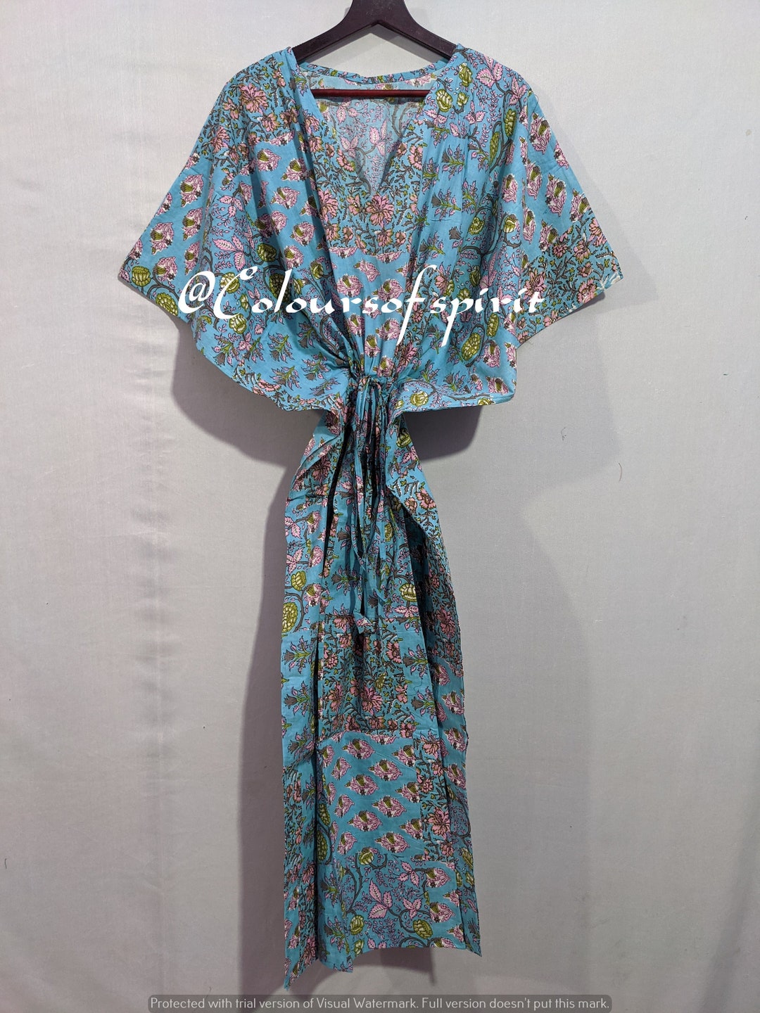 Cotton Maxi Kaftan Patchwork Design Floral Kaftan Long - Etsy