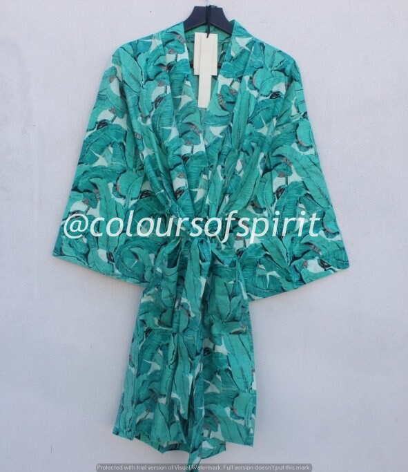100 Cotton kimono Robes Pure cotton Kimono Beach Wear Dress Etsy