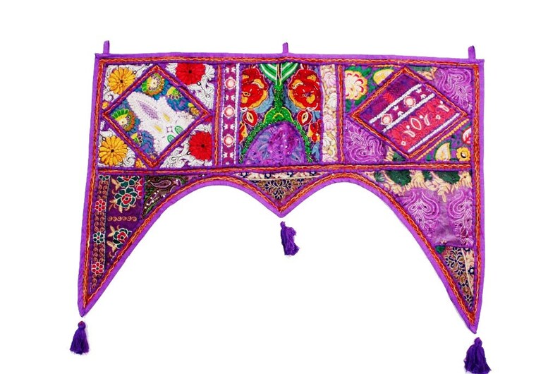 Door hanging door toran decor window valance floral work embroider toran ethnic