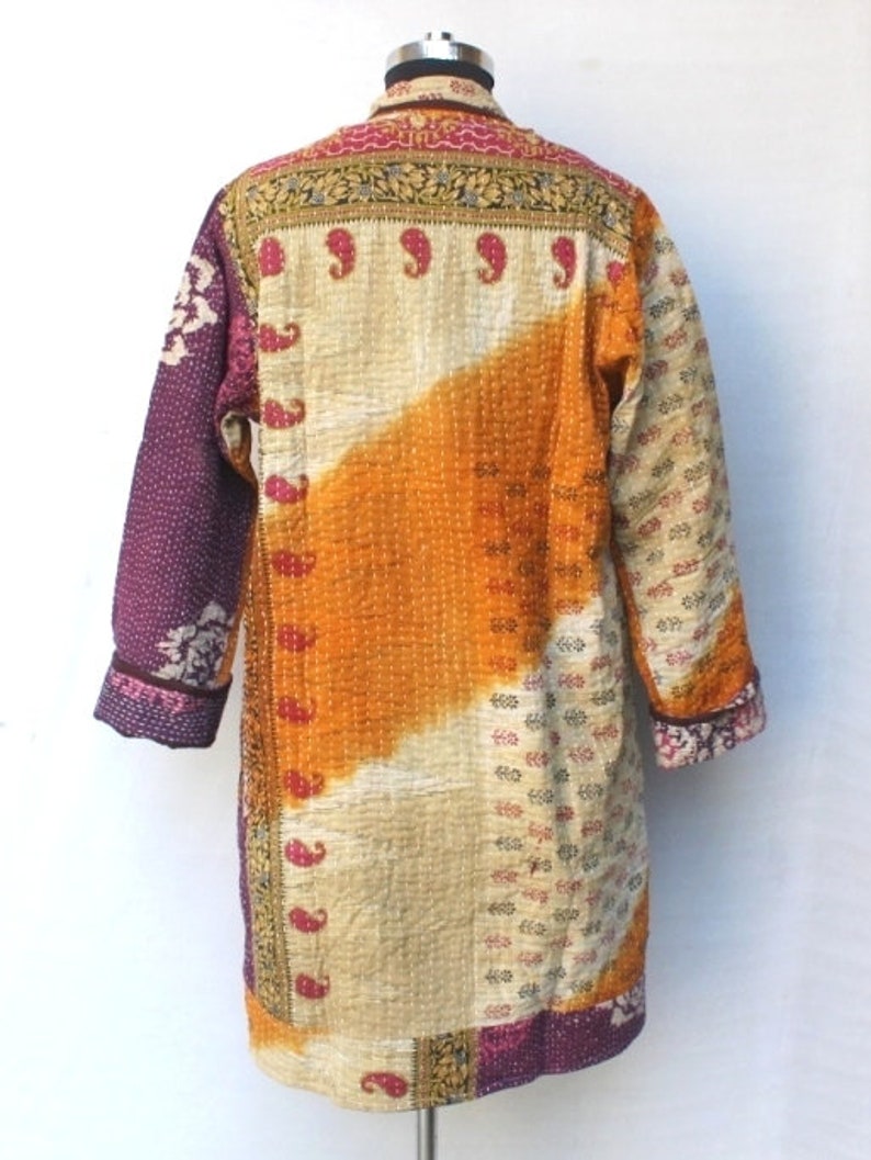 Winter Jacket#CJ 173 Festival Fashion Indian Cotton Kantha Coat Women Coat Ethnic Cotton Coat Traditional Handmade Vintage Kantha Coat