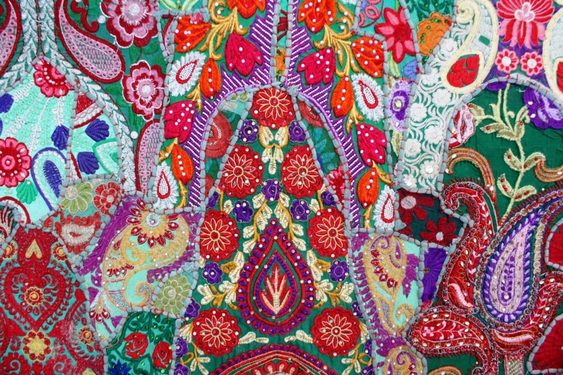 Indian Handmade Home Decor Tribal Wall Hanging Old Patchwork Etsy