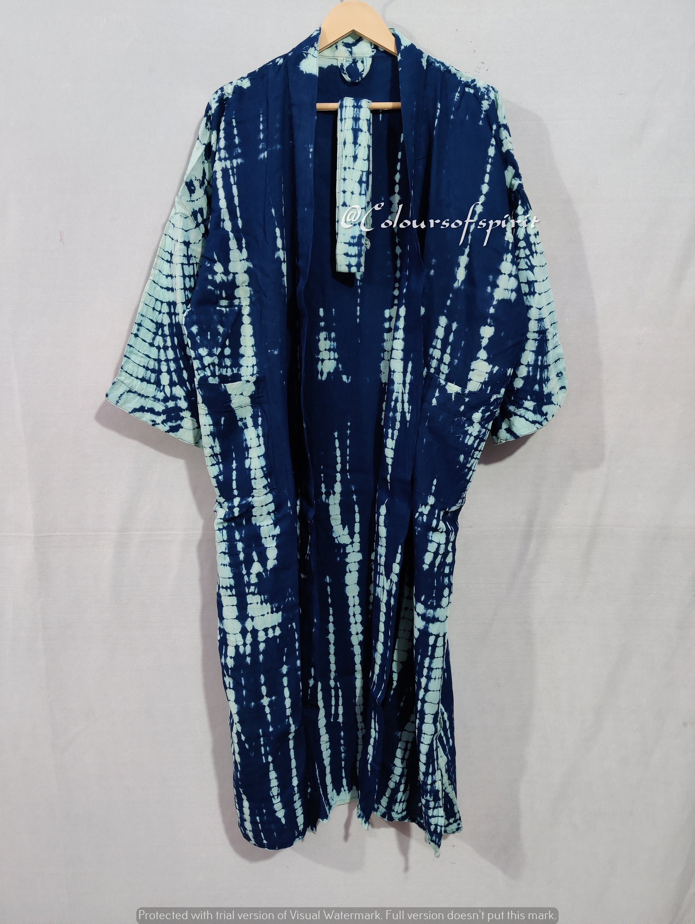 Boho Tie Dye Kimono Hippie Tie Dye Dress Kimono Robe Beach Wear