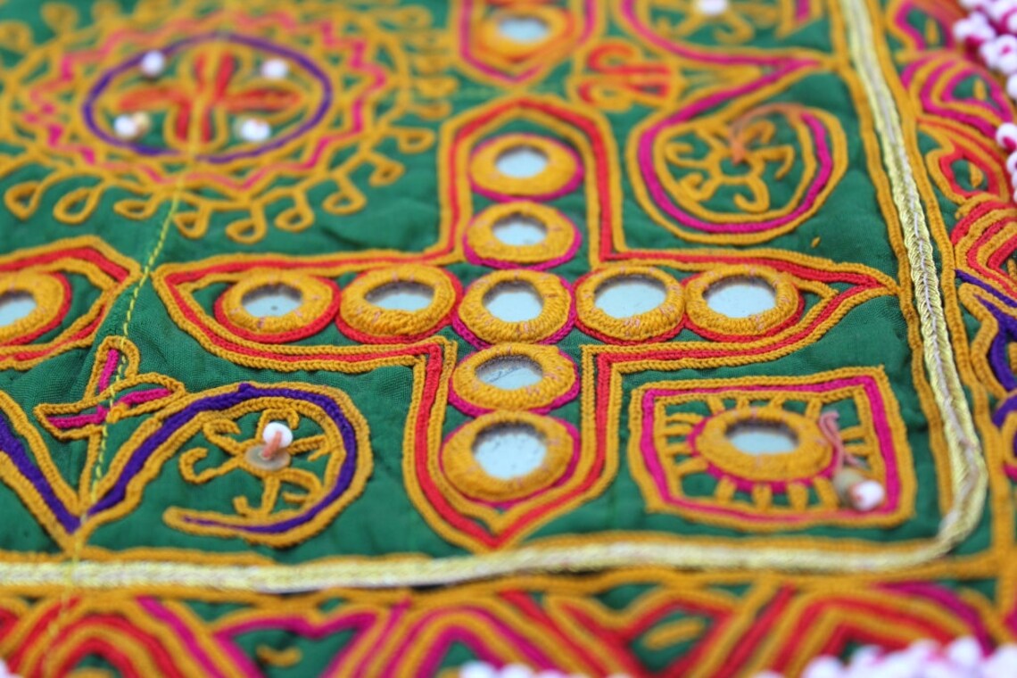 Indian Traditional Banjara Fabric Hand embroidered Mirror Etsy