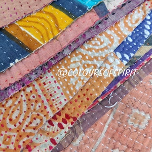 Lot de 50 carrés de tissu indien SARI SARI SQUARES (6,5 x 6,5 po.) - Carrés pour quilting-Couettes Kantha-Tissu Kantha-