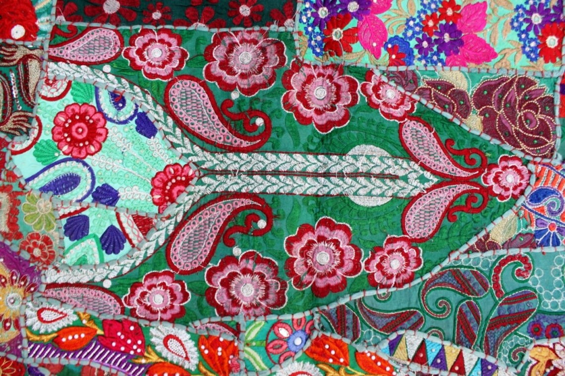 Indian Handmade Home Decor Tribal Wall Hanging Old Patchwork Etsy