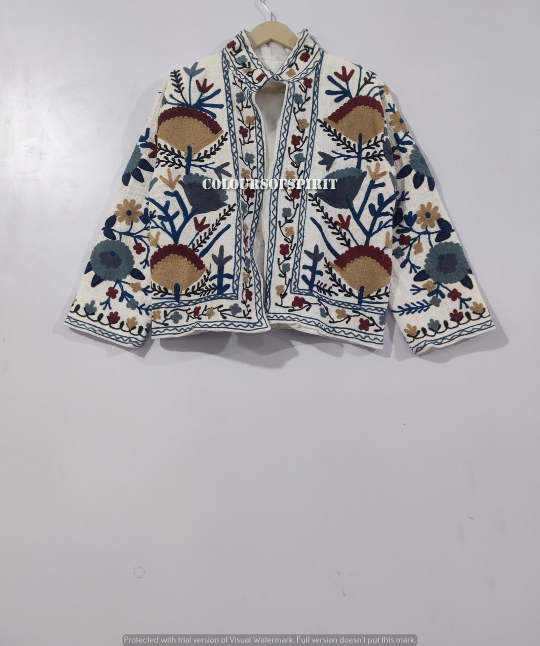 Handmade Short Suzani TNT Jacket, Womens Quilted Jacket, Suzani Winter ...