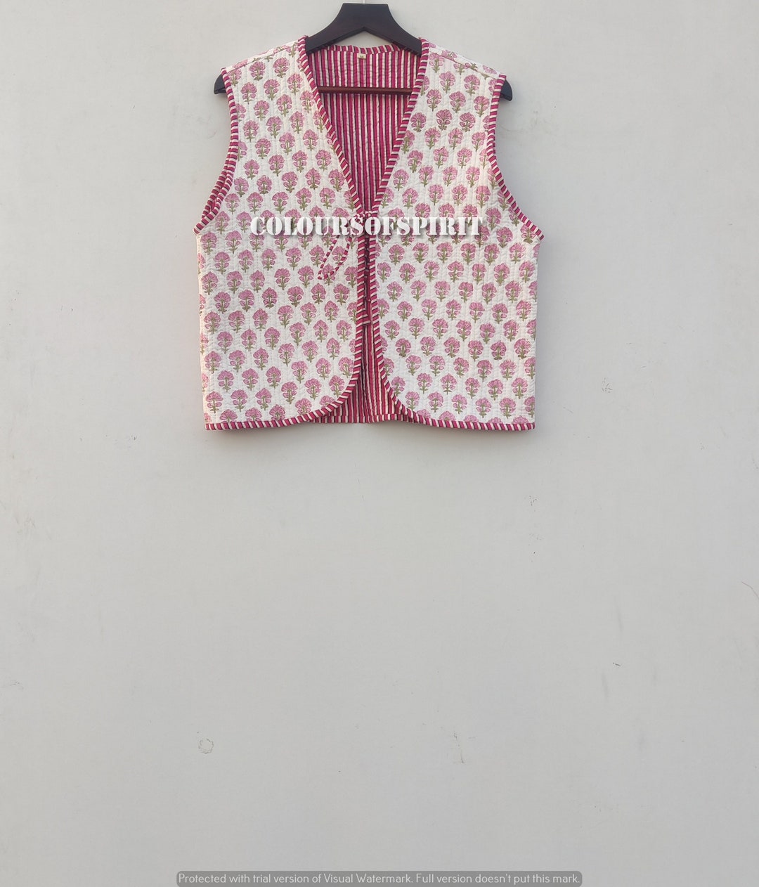 Cotton Quilted Waistcoat Vintage Style Quilted Vest Jackets