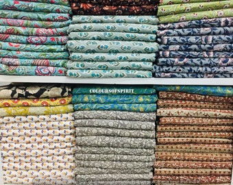 Indian hand block printed scrap - scrap bundle, Designer Fabric Bundle, Mystery Bundle, Cotton Fabric Scrap, Fabric Grab Bag, By the Yard