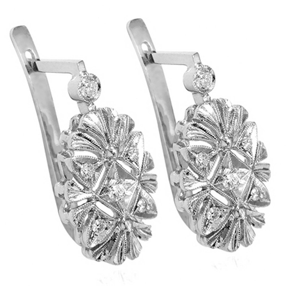 Russian Jewelry 14k Solid White Gold 0.50ct GVS2 Diamond Etsy