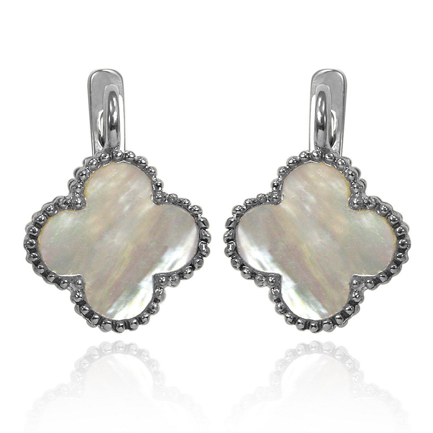 優先配送 アルケミストリー レディース ピアス イヤリング アクセサリー Morganne Bellow Clover 18ct  yellow-gold mother-of-pearl stud earrings YELLOW GOLD