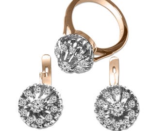 Orecchini Donna Argento 925 Con Placcato Oro 14k E Zirconi – Minimal Moderni Cerchi Con Anellini