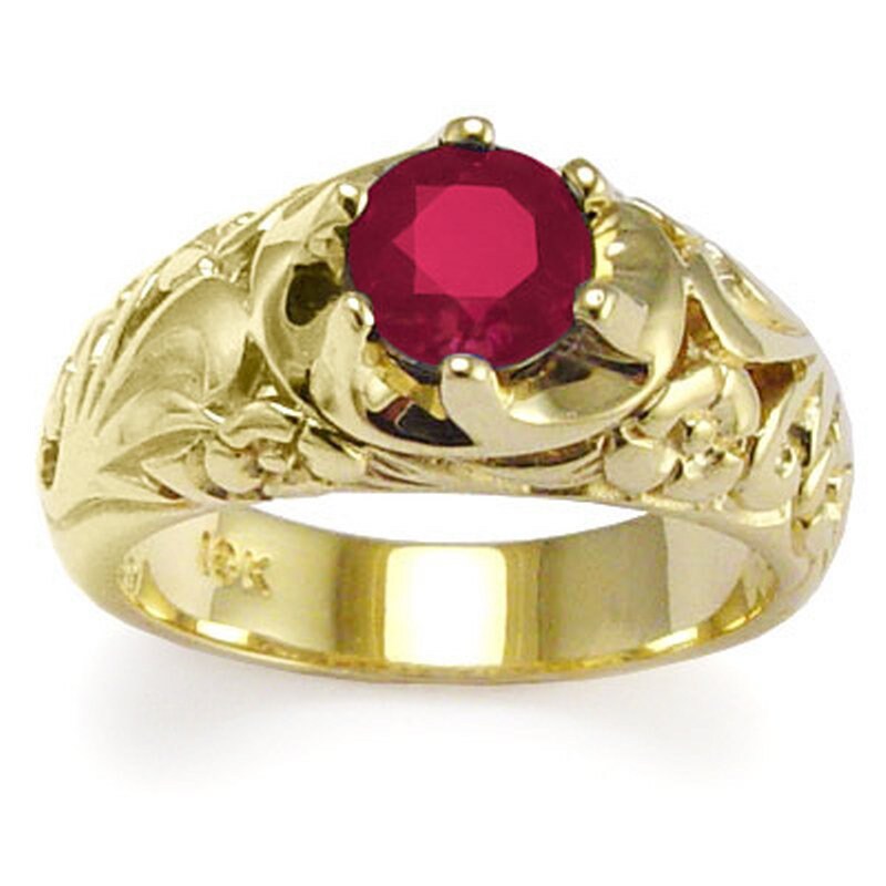 1.50 Cwt Men's 18k Yellow Gold & Natural Ruby Ring Pigeon - Etsy