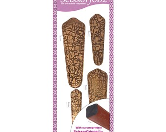SCISSORFOBZ Designer Scheren Hüllen Scheren Schutzhüllen-4 Stück Assorted Size Vorteil Pack- Modernes Metallic Kupfer Design-#4-228