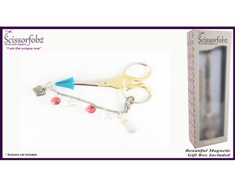 Scissors Fobs by SCISSORFOBZ Natural Collection with Chain Extender for Large Scissors Wristle KeyChain Quilting Sewing Gifts- #N15000130