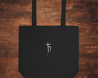Saturn Symbol Embroidered Eco Tote Bag