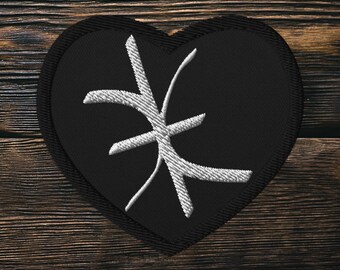 Eris Asteroid Goddess Symbol Embroidered Heart Patch