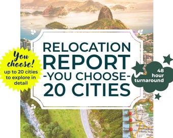 Relocation Astrology Report • Choose 20 Cities • Astrocartography PDF • Birth Chart Location Analysis