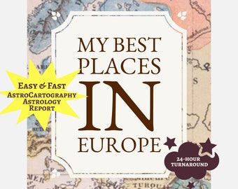 Mijn beste plaatsen in Europa AstroCartography-rapport