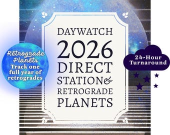 DayWatch 2026 Direct, Station & Retrograde Planets