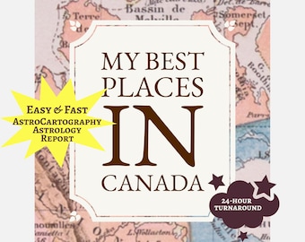 AstroCartography-rapport Mijn beste plaatsen in Canada