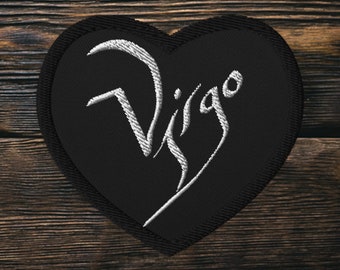 Venus in Virgo Zodiac Heart Embroidered Patch