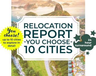 Relocation Astrology Report • Choose 10 Cities • Astrocartography PDF • Birth Chart Location Analysis