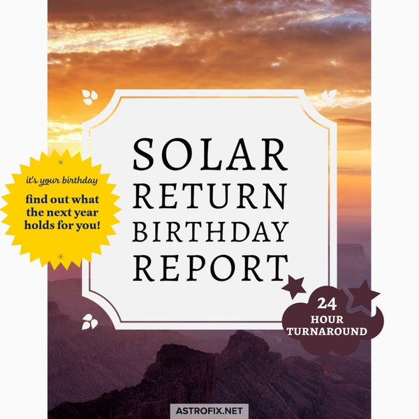 Solar Return Birthday Report