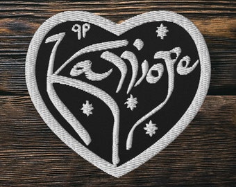 Kalliope Muse of Eloquence and Epic Poetry Embroidered Heart Patch