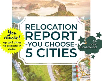 Relocation Astrology Report • Choose 5 Cities • Astrocartography PDF • Birth Chart Location Analysis