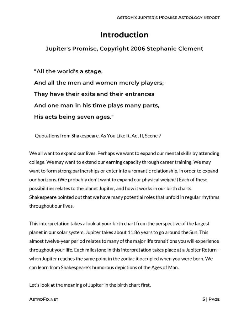 Jupiters Promise Lifetime Astrology Report, Explore a lifetime of personal Jupiter Return aspects with this custom astrology reading. This personalized digital astrology report has 100 years of Jupiter Returns in your natal chart. Ready in 24 hours.