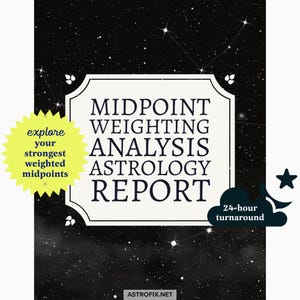 Informe astrológico de análisis de ponderación de punto medio / Avanzado