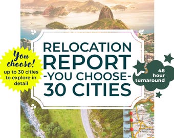 Relocation Astrology Report • Choose 30 Cities • Astrocartography PDF • Birth Chart Location Analysis