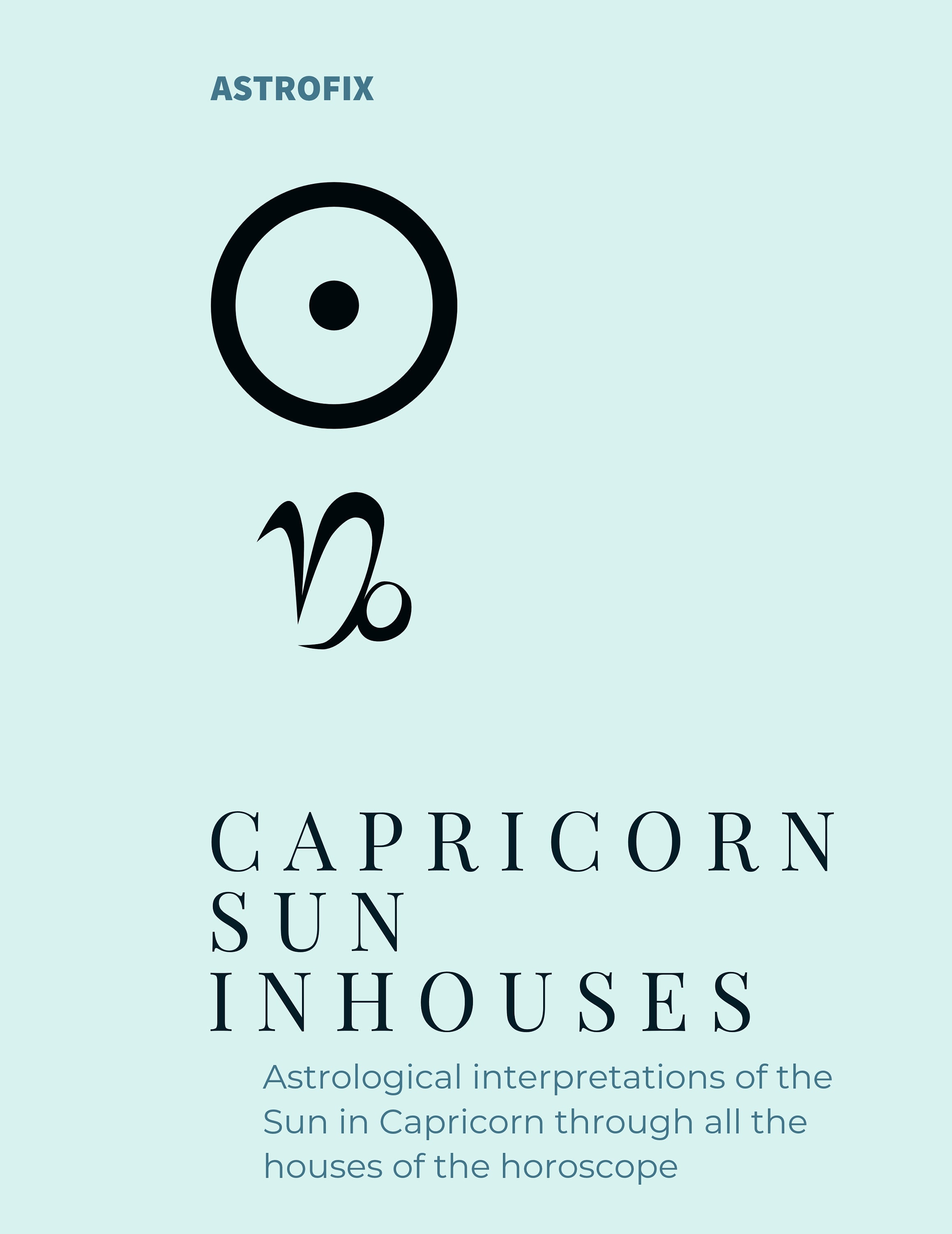 Capricorn Sun In Houses Ebook Etsy